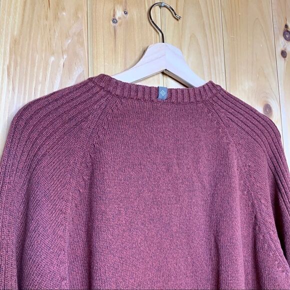 Columbia ROC V neck sweater burgundy size L - Picture 7 of 8